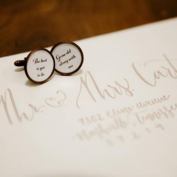 Handmade Men's Cuff Links Wedding gift for Groom - Picture 2 of 6